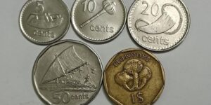 Fiji - 5 different coins set