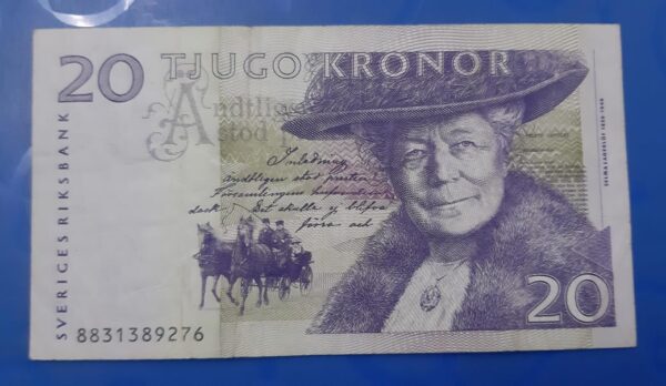 Sweden - 20 Kroner - Selma Lagerlof : Woman Nobel Prize in  Literature - Used VF