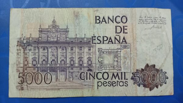 Spain - 5000 Pesetas - 1979 Issue - Image 2