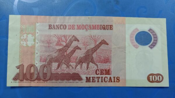 Mozambique - 100 Meticais - 2011 to 2017 Issue - Polymer - Image 2