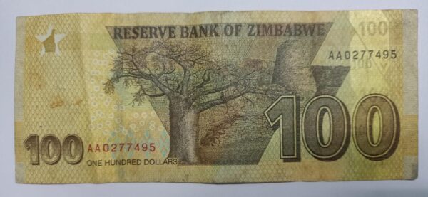 Zimbabwe 100 Dollars  -  2021 issue - Image 2