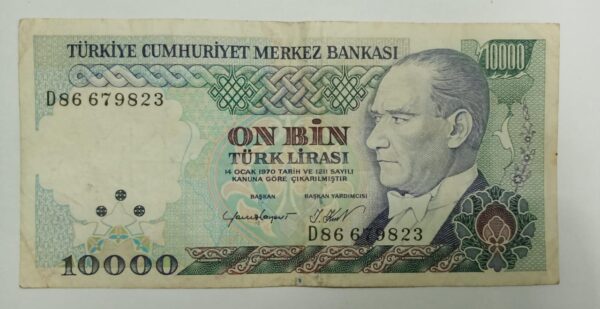 Turkey 10000 lira - 1993 issue
