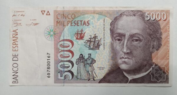 Spain 5000 Pesetas - Christopher Columbus - 1992