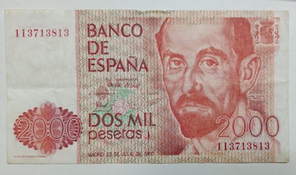 Spain 2000 Pesetas - 1980 issue
