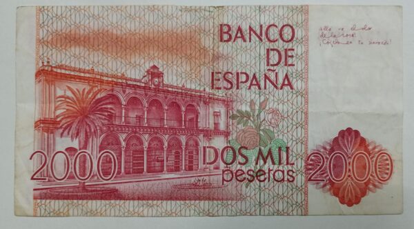Spain 2000 Pesetas - 1980 issue - Image 2