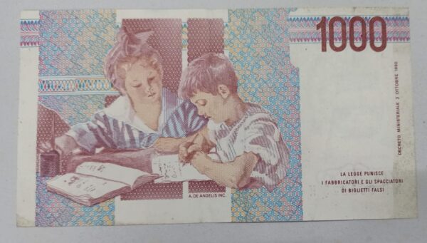 Italy 1000 Lire - Maria Montessori - Image 2