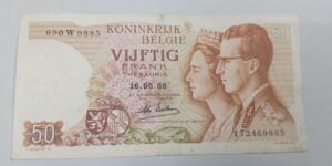 Belgium - 50 Francs - 1966 issue - Used XF Condition