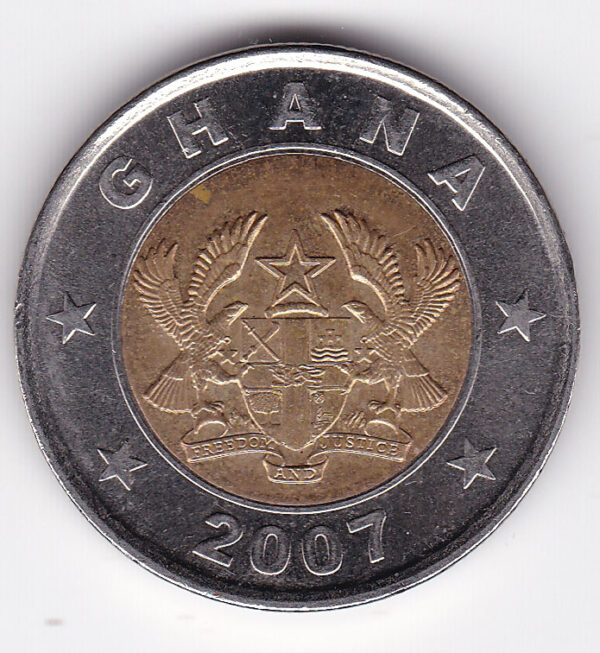 Ghana - 1 Cedi - Bimetallic - Image 2