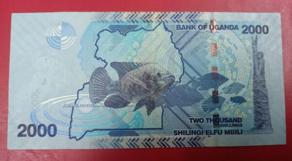 Uganda - 2000 shillings 2010 to 2022 issue - Used VF Condition - * varying serial number - Image 2