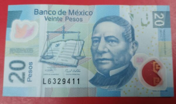 Mexico - 20 Pesos -Polymer - 2006 to 2018 issue
