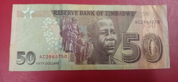 Zimbabwe - 50 Dollars - 2020 issue - Image 2