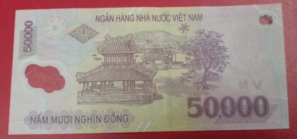 Vietnam - 50000 Dong - 2003 to 2023 issue - Polymer - Image 2