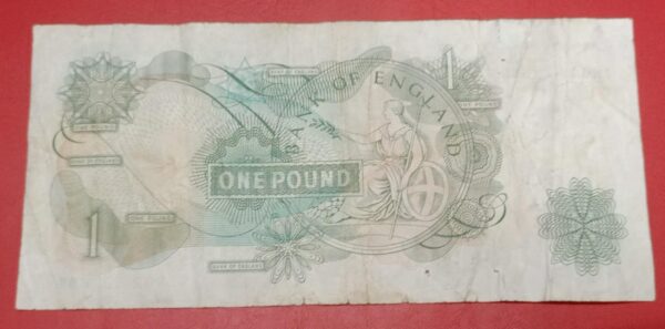 Britain - 1 Pound - 1960 to 1978 issue - Used XF Condition - Image 2