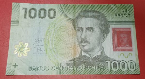 Chile - 1000 Pesos - 2010 to 2022 issue - Polymer - Used VF Condition