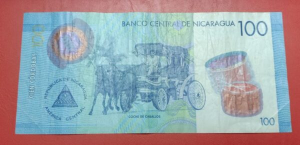 Nicaragua - 100 Cordobas - 2014 to 2021 issue - Polymer - Image 2