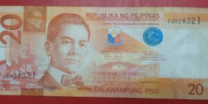 Philippines - 20 Pesos - 2010 to 2022 - Used XF Condition - * Serial number may vary