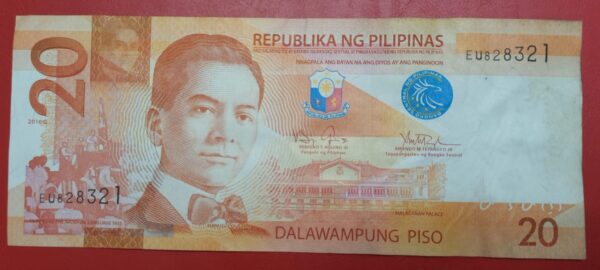 Philippines - 20 Pesos - 2010 to 2022 - Used XF Condition - * Serial number may vary