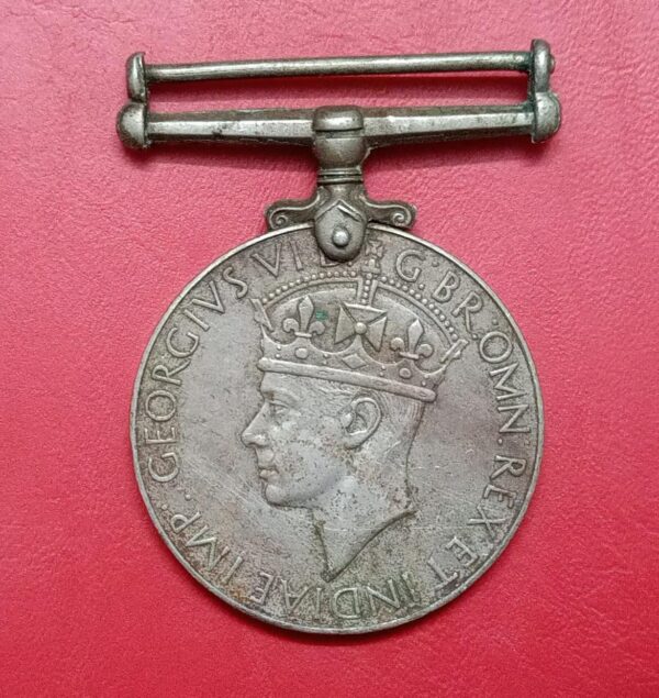 British India Medal - King George VI - World War ll -1939 to 1945 - Image 2
