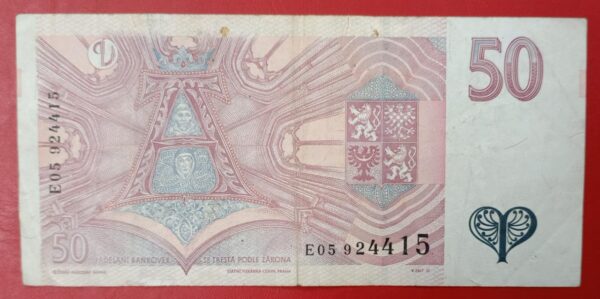 Czech Republic - 50 Korun - St Agnes - Used VF+ Condition - Image 2
