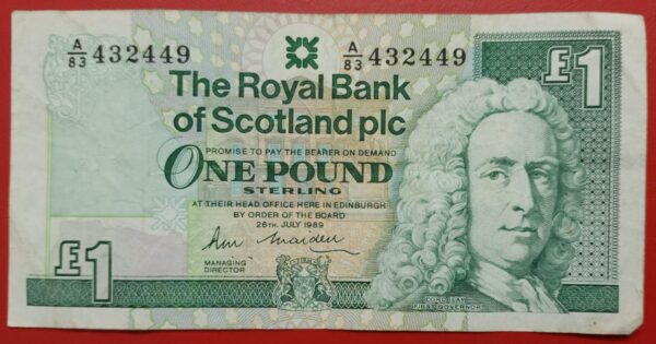 Scotland - 1 Pound - 1988 to 2001 issue