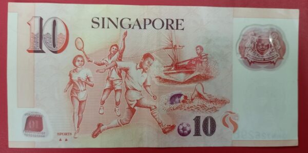 Singapore 10 Dollars - polymer 2004 to 2023 issue - Image 2