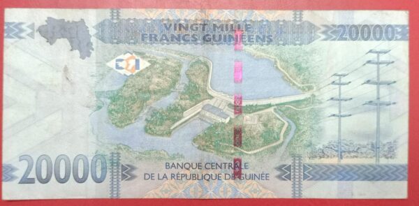 Guinea - 20000 Francs - 2015 to 2018 issue - Used VF+ Condition - serial number may differ - Image 2