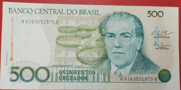 Brazil - 500 Cruzados - 1986 to 1988 issue