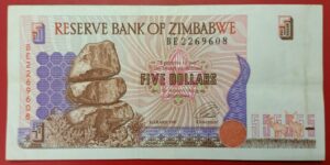 Zimbabwe - 5 Dollars - 1997 issue