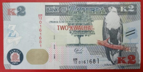 Zambia - 2 Kwacha - 2015 to 2022 issue