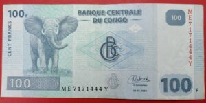 Congo - 100 Francs - 2007 to 2022 issue
