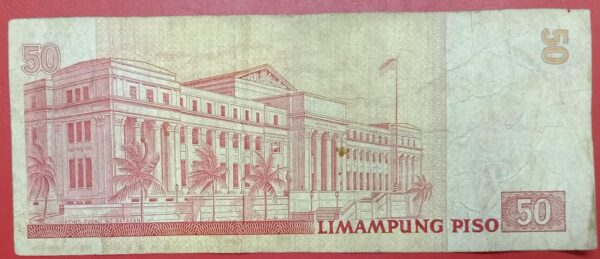 Philippines - 50 Pesos - 1999 - 50th Anni Central Bank - Used F Condition - Image 2