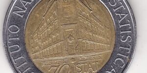 Italy - 500 lire - 70th Anniversary of Institute of Statistics