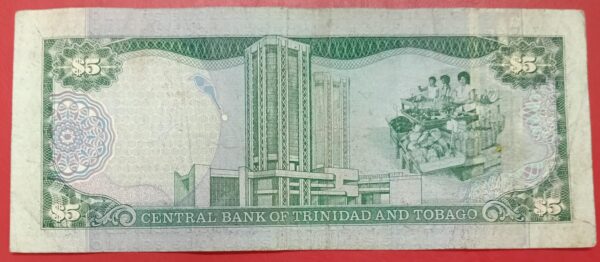Trinidad & Tobago - 5 Dollar - 2002 issue - Used VF Condition - Image 2