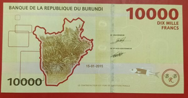 Burundi - 10000 Francs - 2015 to 2018 issue - UNC - Image 2