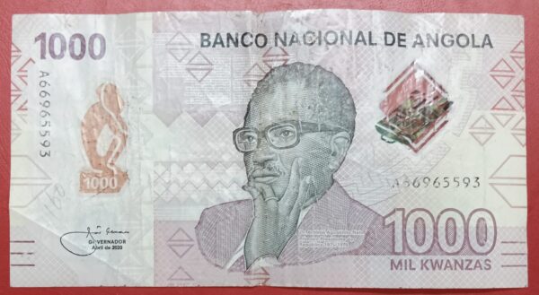Angola - 1000 kwanzas - 2020  to 2023 issue - Polymer - Used Condition