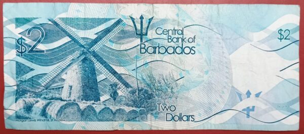 Barbados - 2 Dollars - 2013 t 2018 issue - Used F Condition - Image 2