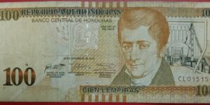 Honduras - 100 Lempiras - 2012 to 2019 issue - Used F Condition - serial no. may differ