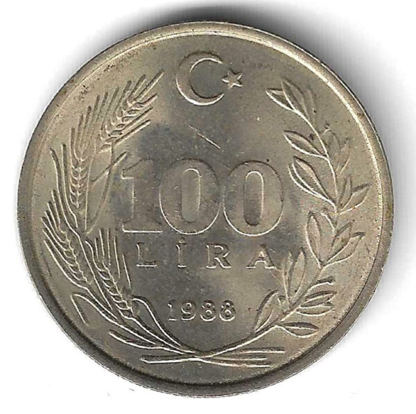 Turkey - 100 Lira - 1988 issue