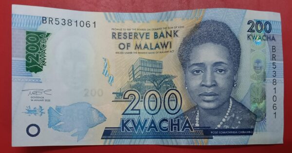 Malawi - 200 Kwacha - 2014 to 2022 issue - Used XF Condition