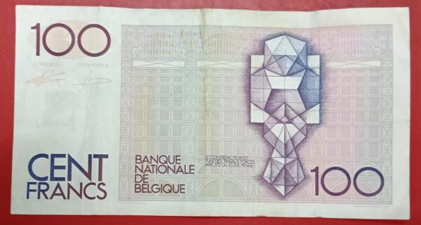 Belgium - 100 Francs - 1978 to 1984 issue - used VF++ Condition - Image 2