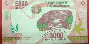 Madagascar - 5000 Ariary - 2017 to 2022 issue - Used F Condition