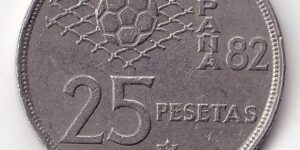 Spain - 25 Pesetas - 1982 - Football World Cup - 1980