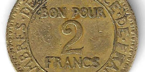 France - 2 Francs - French Chamber of Commerce - God Mercury