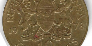 Kenya - 10 Cents - 1969 to 1978