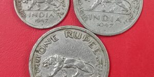 British India - Quarter , Half and One Rupee Set - 1947