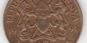 Kenya 10 cents - 1991